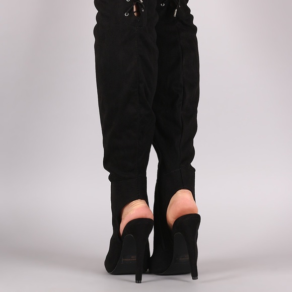 Cupid Over the knee open toed boots. - Picture 2 of 2